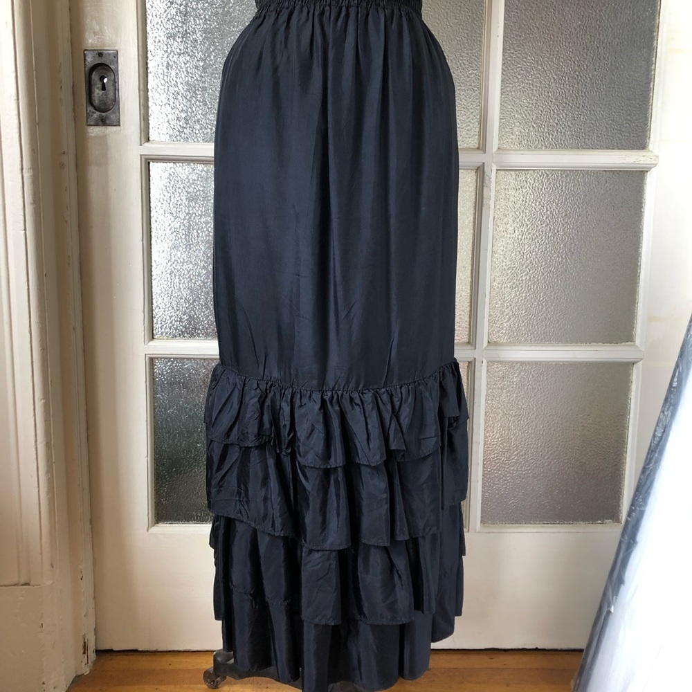 Vintage black ruffle skirt